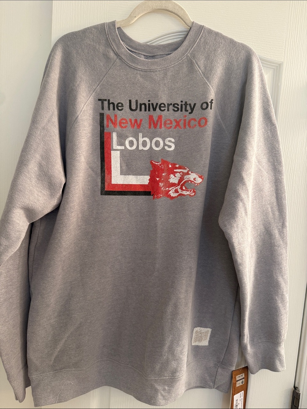 Retro Men’s University of New Mexico Lobos Grey Crewneck Sweatshirt